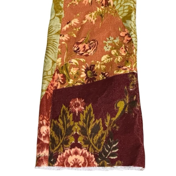 URBAN OUTFITTERS Velvet Patchwork 60s 70s Bell-Bottom Pants Jeans 25 Costume - Picture 4 of 5